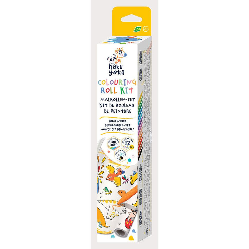 Avenir - Haku Yoka Colouring Roll Kit - Dino World Toys & Games