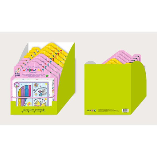 Avenir - PLAY 'N' COLOUR WINDOW ART (8PCS/DISPLAY,2 ASSORTED) Toys & Games