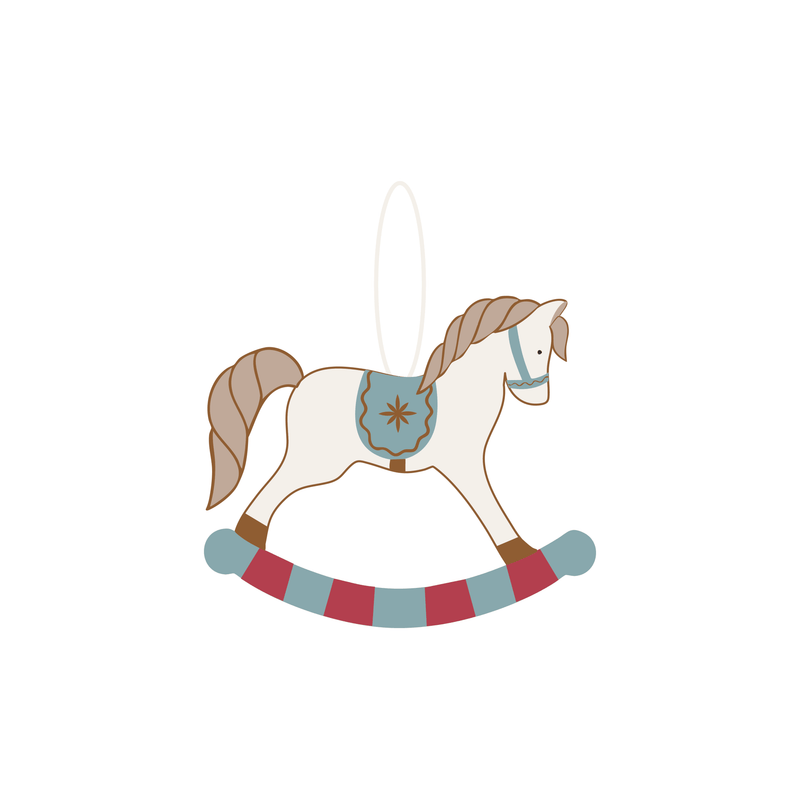 Avery Row - Christmas Tree Decoration Single Rocking Horse Home & Kitchen