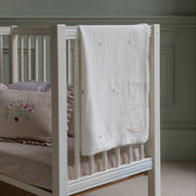 Avery Row - Embroidered Muslin blanket Anemone Home & Kitchen
