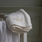 Avery Row - Embroidered Muslin blanket Anemone Home & Kitchen