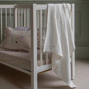 Avery Row - Embroidered Muslin blanket Anemone Home & Kitchen