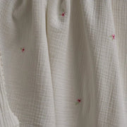 Avery Row - Embroidered Muslin blanket Anemone Home & Kitchen