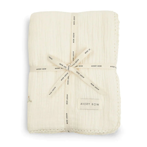 Avery Row - Embroidered Muslin blanket Wild Chamomile Mother & Baby