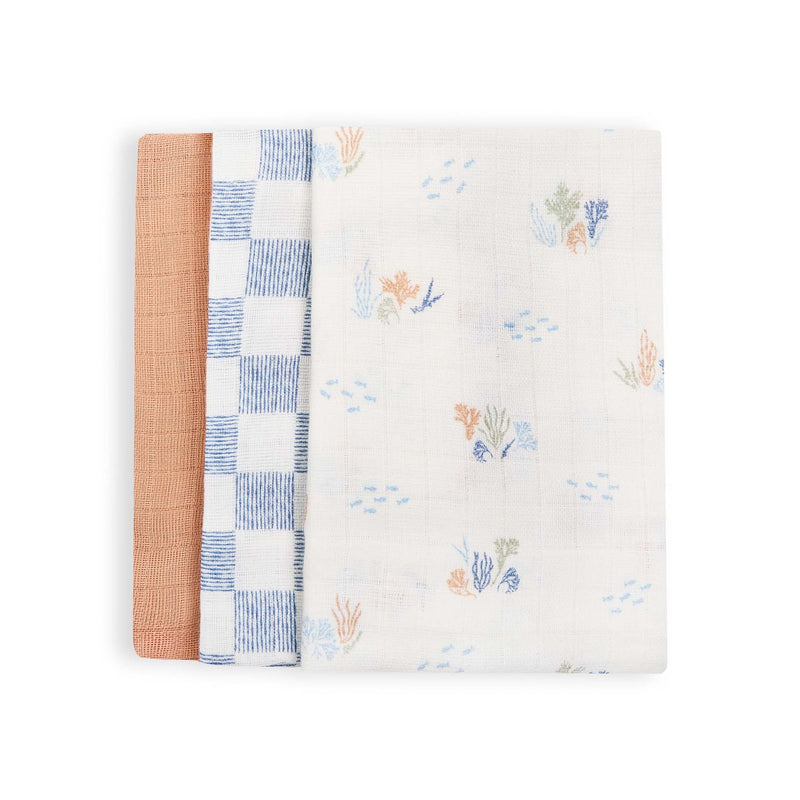 Avery Row - Muslin Squares - Set of 3 Coastline Mother & Baby