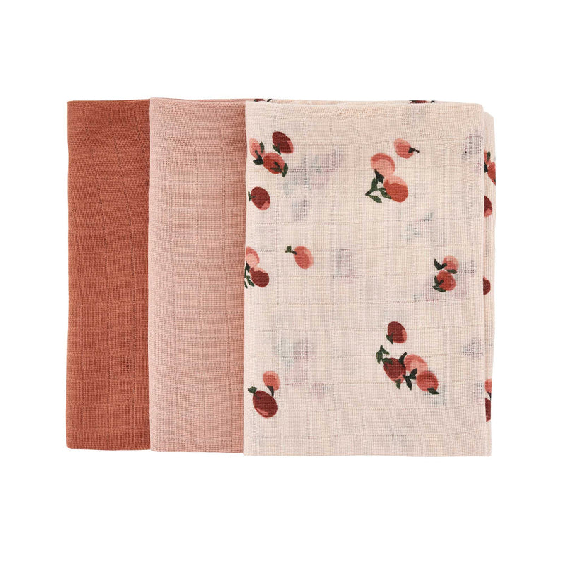 Avery Row - Muslin Squares - Set of 3 Peaches Mother & Baby