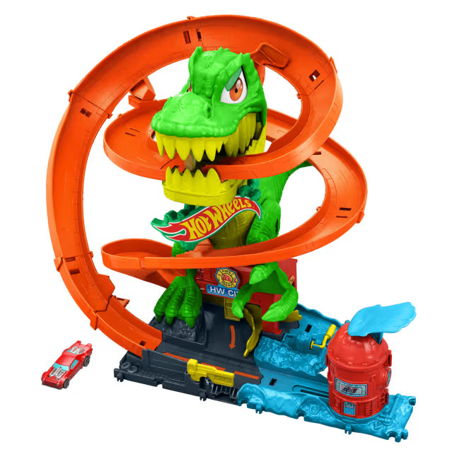 Hot Wheels - CITY T-REX VS FIRE STATION PLAYSET - Limolin 