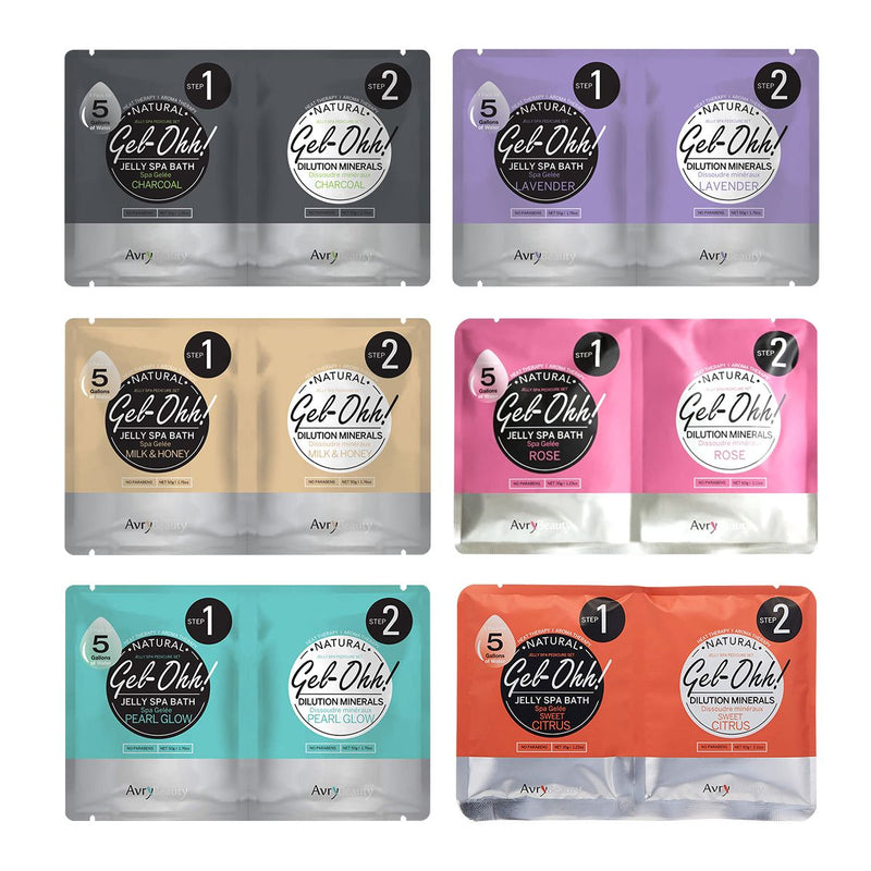 Avry - Gel - Ohh Jelly Spa Pedi Bath 5 X 6 Fragrances Beauty & Personal Care
