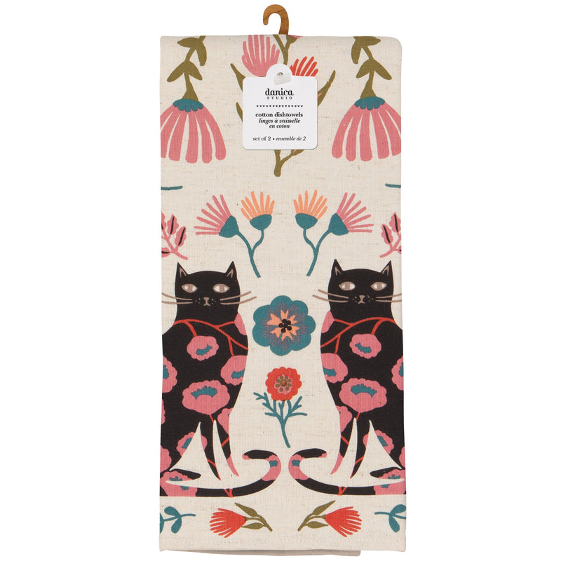 Danica Studio - Catbloom Dishtowels (Set of 2) - packaging