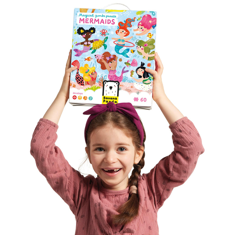 BANANA PANDA - MAGICAL JUMBO - 60pc PUZZLE MERMAIDS (4+) Games & Toys