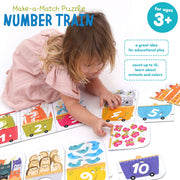 BANANA PANDA - MAKE - A - MATCH - 30pc PUZZLE NUMBER TRAIN (3+) Games & Toys