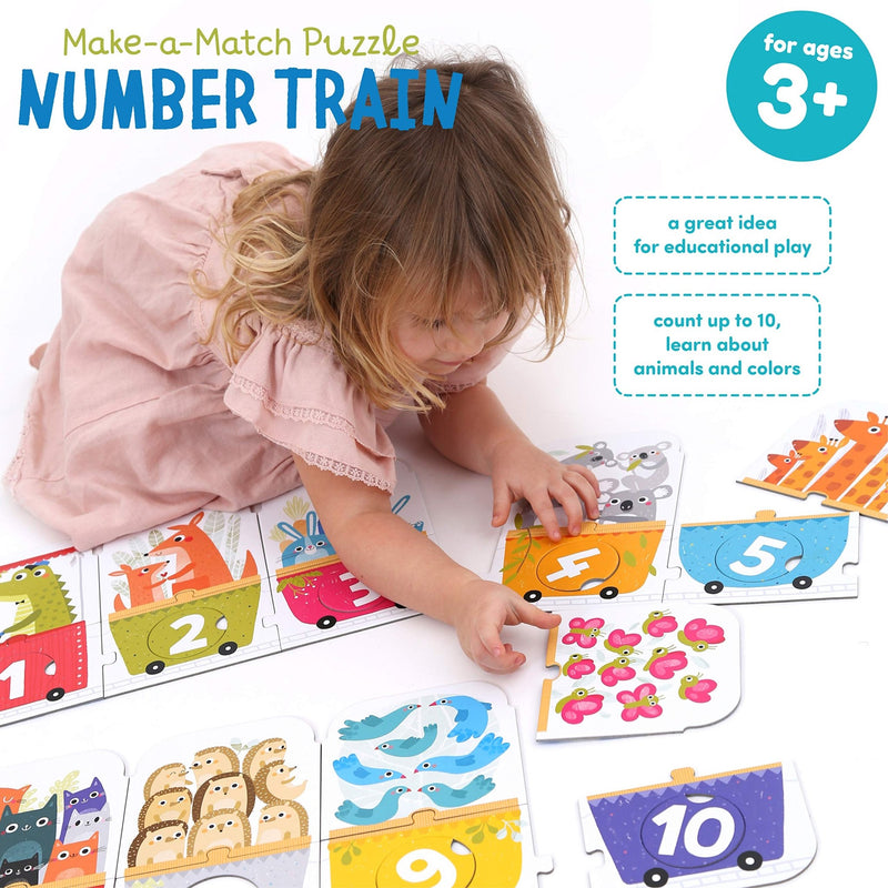 BANANA PANDA - MAKE - A - MATCH - 30pc PUZZLE NUMBER TRAIN (3+) Games & Toys