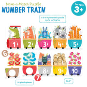 BANANA PANDA - MAKE - A - MATCH - 30pc PUZZLE NUMBER TRAIN (3+) Games & Toys