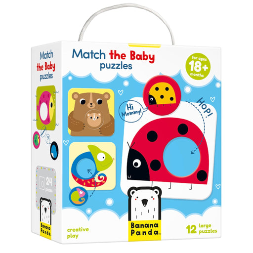 BANANA PANDA - MATCH the BABY - 2pc x 12 PUZZLES (18m+) Games & Toys