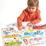 BANANA PANDA - MOTO JUMBO - 40pc PUZZLE CARS (3+) Games & Toys