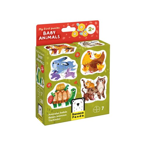 BANANA PANDA - MY FIRST PUZZLES - 4pc x 7 MINI PUZZLES - BABY ANIMALSÂ  (2+ ) Games & Toys
