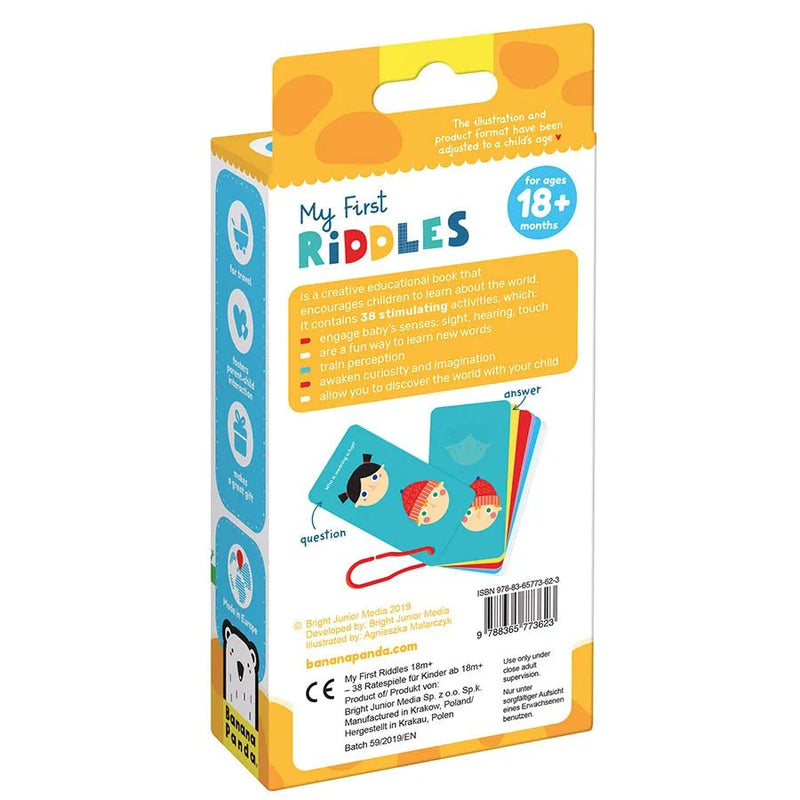 BANANA PANDA - MY FIRST RIDDLES - RING - BOOK - 80pg (18m+) Games & Toys