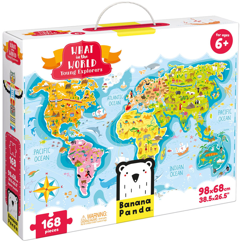 BANANA PANDA - WHAT in the WORLD - 168pc PUZZLE YOUNG EXPLORERS (6+) Games & Toys