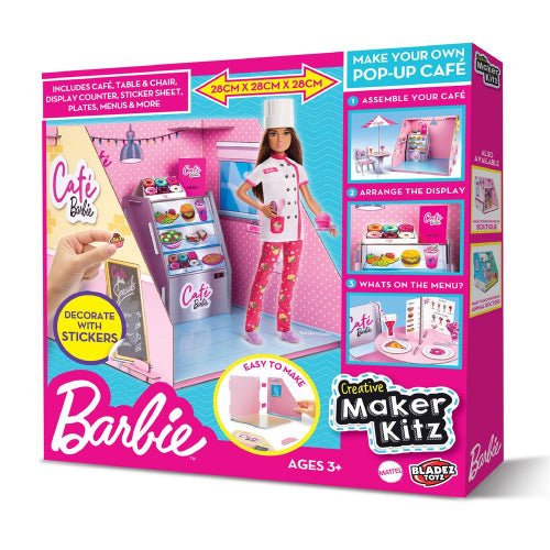 Barbie - CREATIVE MAKER KITZ MAKE YOUR OWN POP - UP CAFE Games & Toys