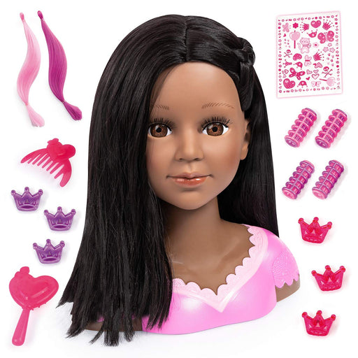 Bayer Design - CHARLENE SUPER MODEL - STYLING HEAD - DARK HAIR Games & Toys
