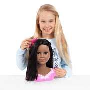 Bayer Design - CHARLENE SUPER MODEL - STYLING HEAD - DARK HAIR Games & Toys