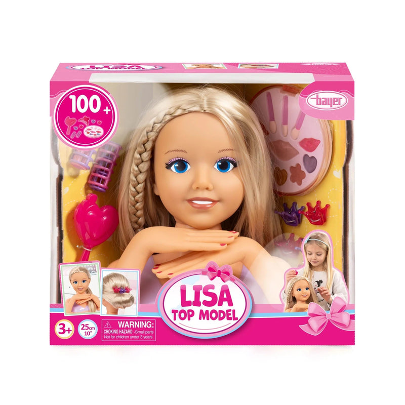 Bayer Design - LISA TOP MODEL: MY LOVELY PRINCESS STYLING HEAD 25CM Games & Toys