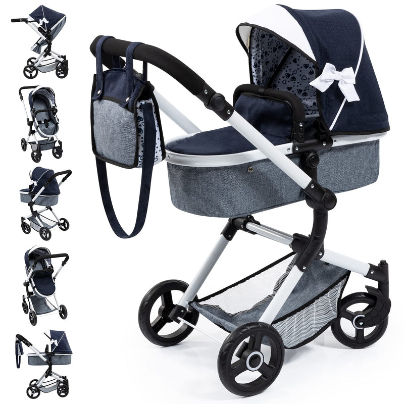 Bayer Design - NEO VARIO - DOLL PRAM BLACK & WHITE Games & Toys