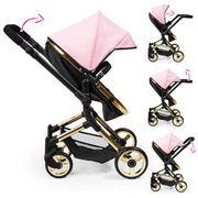 Bayer Design - NEO VARIO - DOLL PRAM PINK & GOLD Games & Toys