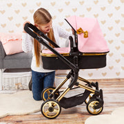 Bayer Design - NEO VARIO - DOLL PRAM PINK & GOLD Games & Toys