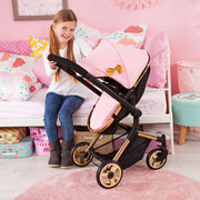 Bayer Design - NEO VARIO - DOLL PRAM PINK & GOLD Games & Toys