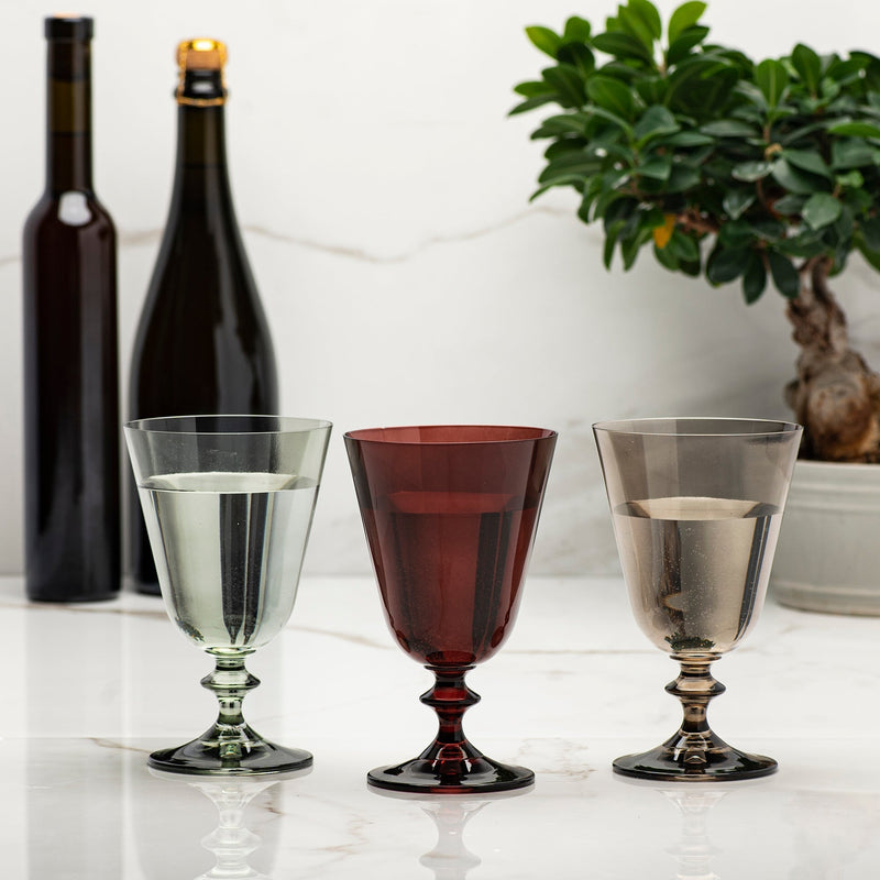 Bohemia Crystal Bella red wine glass in Merlot; set of six