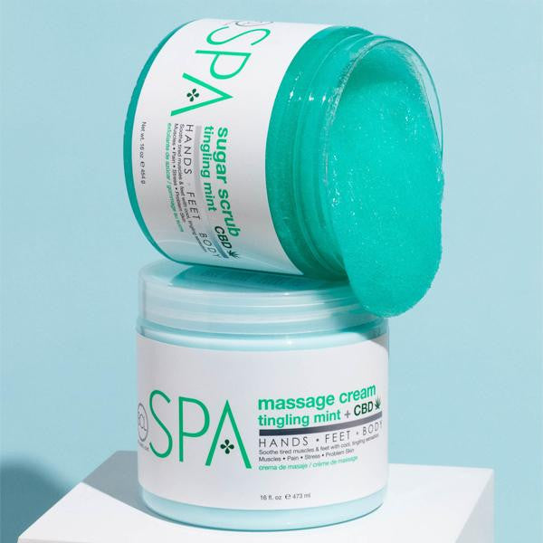 BCL Spa - Massage Cream Tingling Mint + CBD | 16 oz