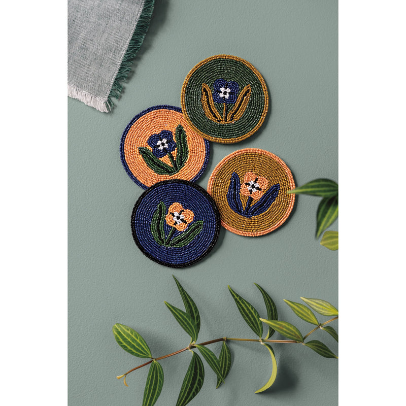 Danica Studio - Coaster Set/4 Beaded Teppi