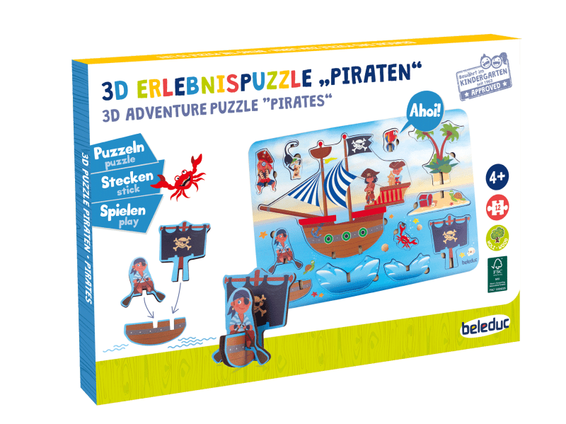 Beleduc - 3D ADVENTURE PUZZLE - PIRATES Games & Toys