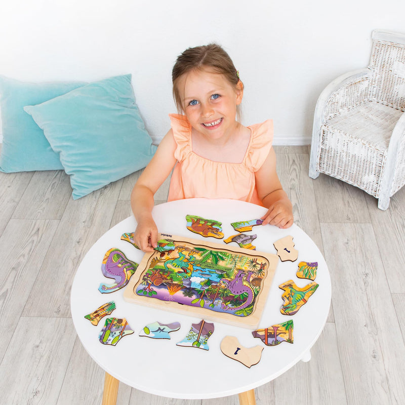 Beleduc - LAYER PUZZLE "DINO" Games & Toys