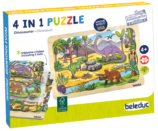 Beleduc - LAYER PUZZLE "DINO" Games & Toys