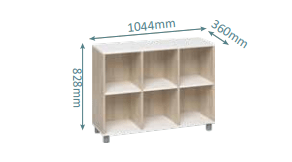 Beleduc - NAPOLI 6 COMPARTMENT WOOD STORAGE Furniture