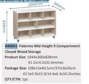 Beleduc - PALERMO MID HEIGHT 8 COMPARTMENT WOOD STORAGE Furniture