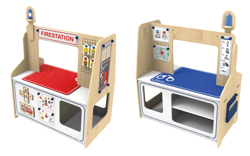 Beleduc - TWIN - STATION "FIRE BRIGADE & POLICE" Toys & Games