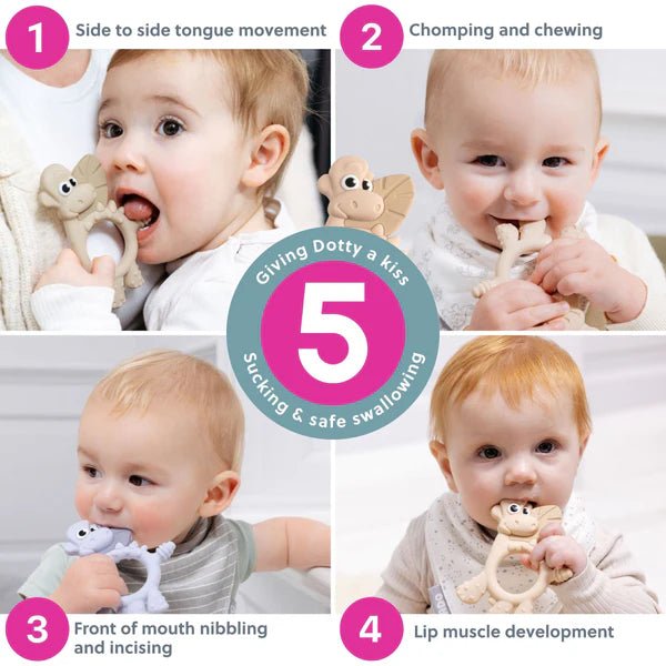 Bibado - Teething Toy: Dotty the Dinosaur™ Mother & Baby Fawn