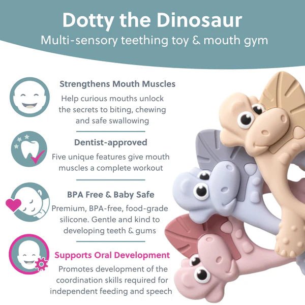 Bibado - Teething Toy: Dotty the Dinosaur™ Mother & Baby Fawn