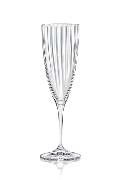 Bohemia Crystal - Kate Optic Champagne Flute 220ml x6 Home & Kitchen