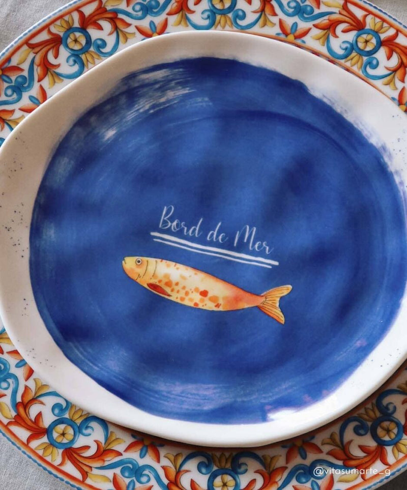 Easy Life - BORD DE MER - (8.5) Side Plate - Blue | 21 cm