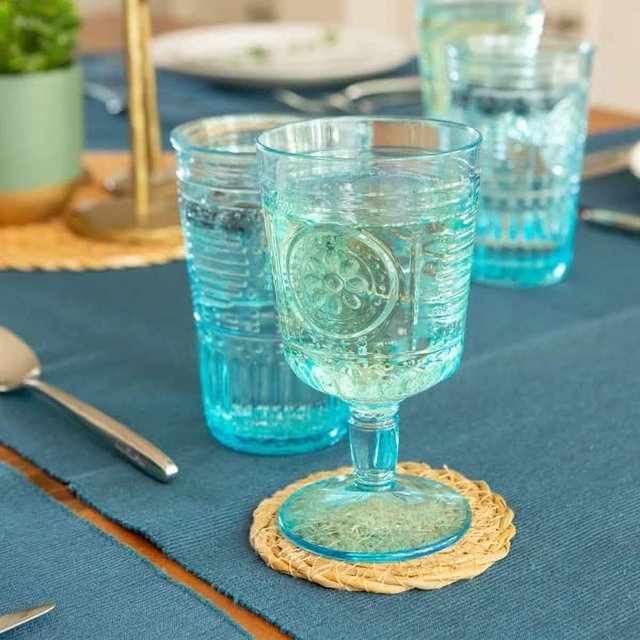 Bormioli Rocco - Romantic Light Blue Wine/Water x4 - 320ml Home & Kitchen