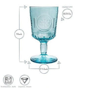 Bormioli Rocco - Romantic Light Blue Wine/Water x4 - 320ml Home & Kitchen