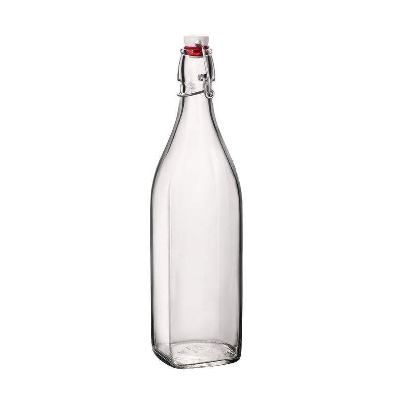Bormioli Rocco Swing clear 1 L bottle; sold as set of 2