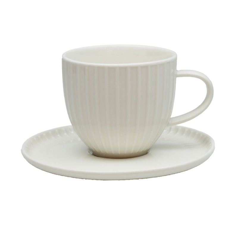 BOWRING - BIANCA - Cup & Saucer | 7.5 oz Home & Kitchen