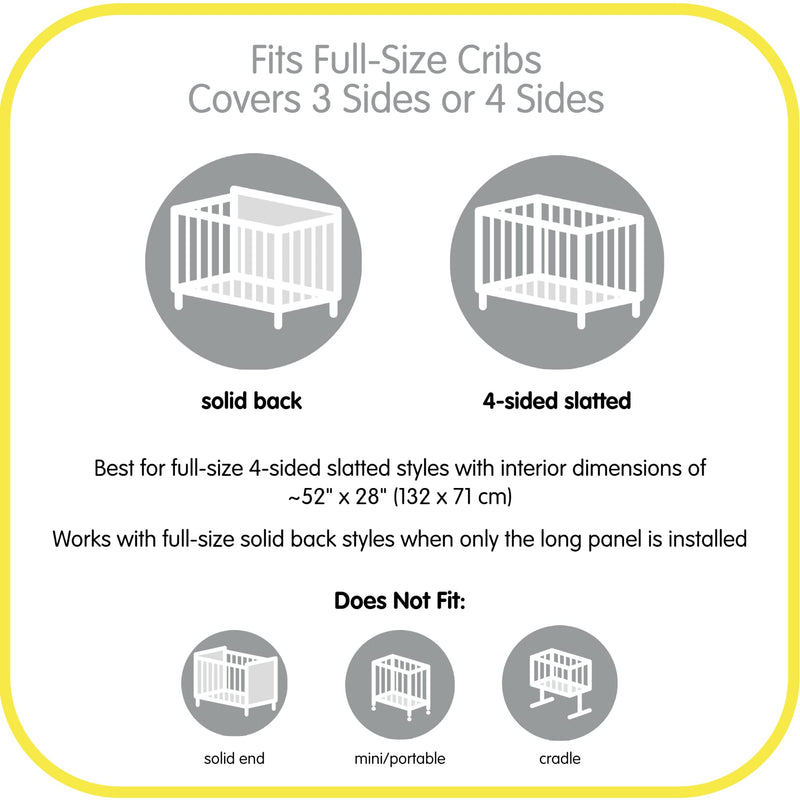 BreathableBaby - Mesh Liner for Cribs and Playards, Classic and Deluxe Styles Mother & Baby Owl Fun Gray