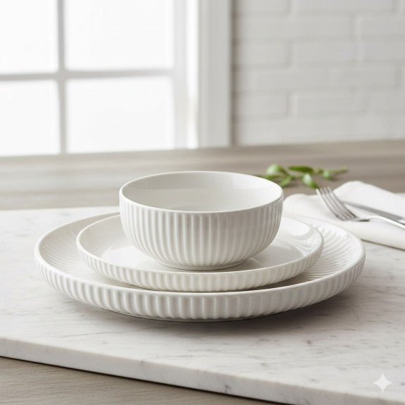 Brilliant - 12 PC DINNERWARE SET LILIAN Home & Kitchen