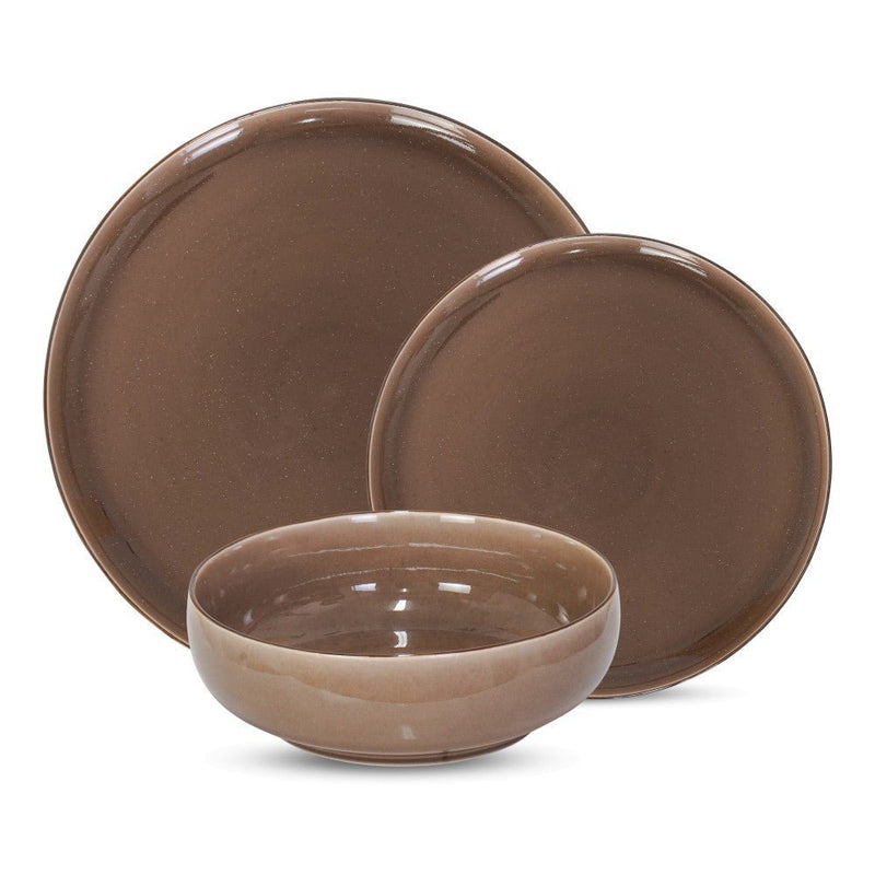 Brilliant - 12PC DINNERSET - BRONZE PEARL Home & Kitchen